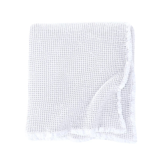 Darren Cotton Waffle Knit Blanket, Full/Queen