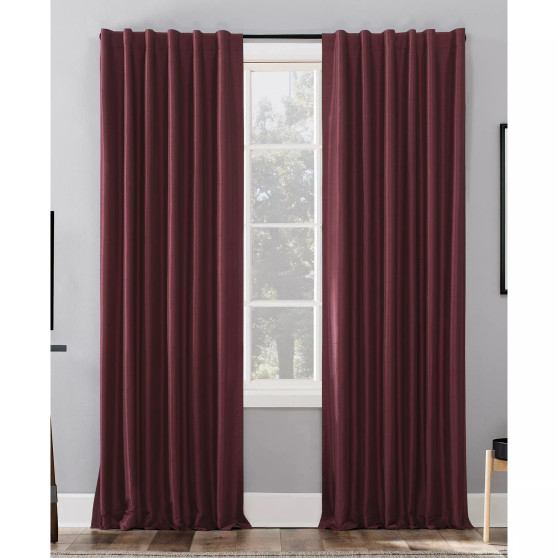 Evelina Faux Silk Beaded Thermal Blackout Valance, 50" x 17"