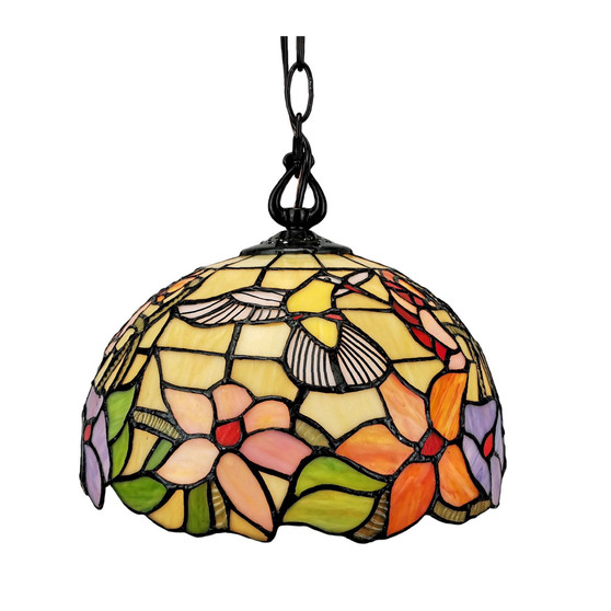 Tiffany Style Floral, Hummingbird Hanging Lamp