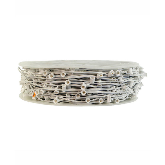 1000' C7 Socket String With 1000 C7 Sockets On Spt2 18 Gauge White Wire