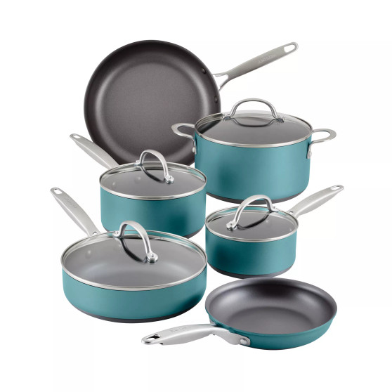 Achieve Hard Anodized Nonstick Cookware Set, 10 Piece