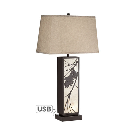 Lodge Table Lamp with Panel