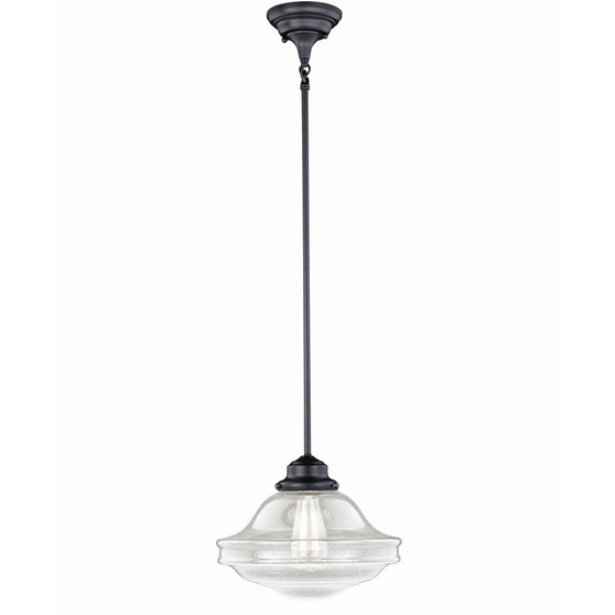 Huntley Farmhouse Pendant Light Clear Glass
