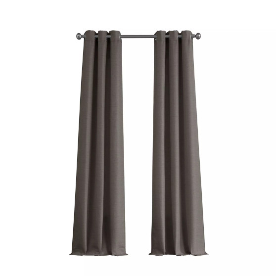 Raw Faux Silk Textured Curtain Panel Pair, 38" x 96"