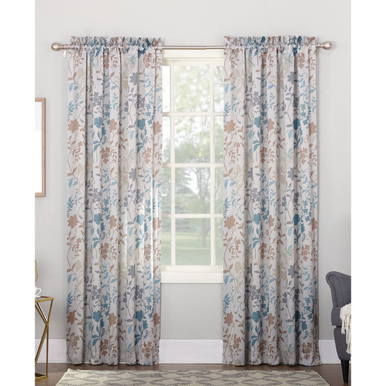 Ena Floral Printed Room Darkening 54" x 63" Panel