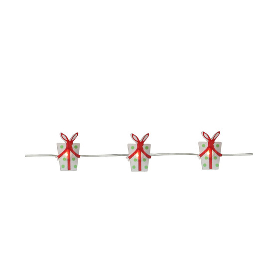 20 Warm White LED Christmas Present Fairy Lights 6 ft Copper Wire
