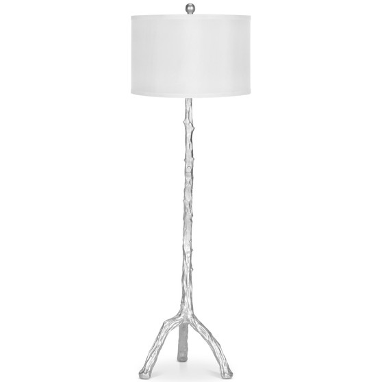 Branch Silver-Finish Floor Lamp