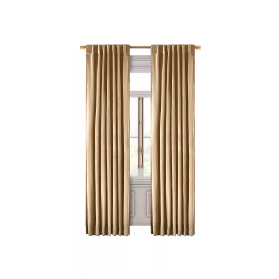 Premium Velvet Rod Pocket With Back Tabs Curtain Panel 50"W x 63"L