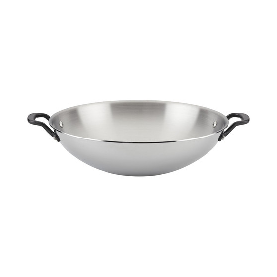 5-Ply Clad Stainless Steel 15" Induction Wok