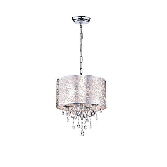 Abstract 17" 4-Light Indoor Chandelier with Light Kit