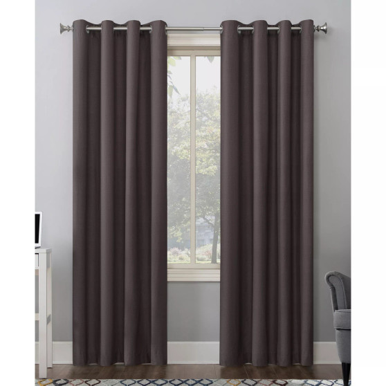 Duran Thermal Insulated Blackout Grommet Curtain Panel, 95" L x 50" W
