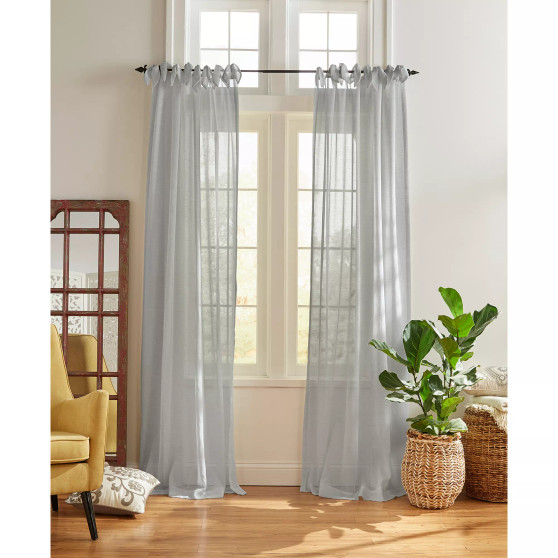 Vienna Tie-Top Sheer Window Curtain
