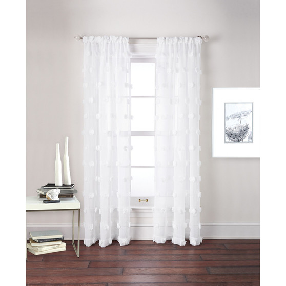 Snowball 50" x 96" Poletop Curtain Panel Set