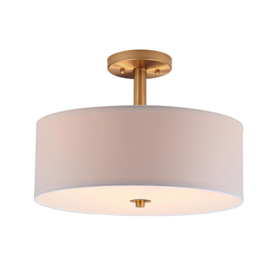 Clara 3 Light 16"D Semi Flush Drum Light