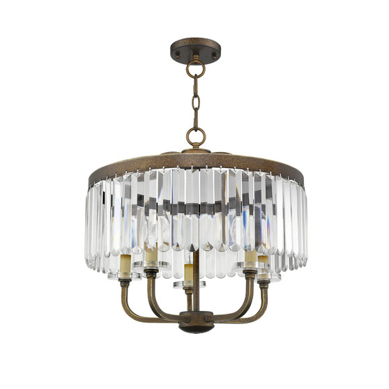 Ashton 5-Light Convertible Chandelier/Ceiling Mount