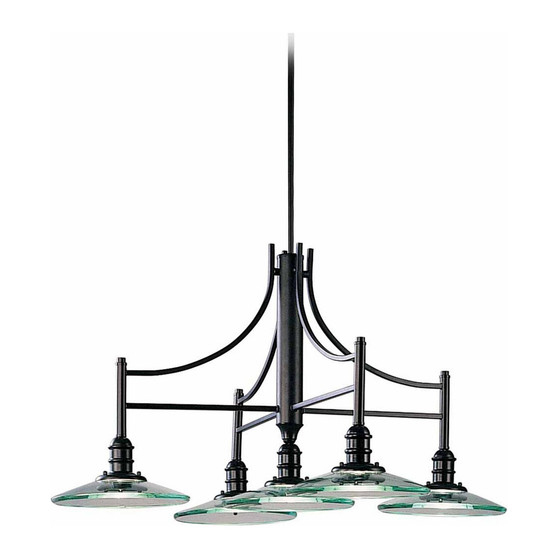 Edo 5-Light Kitchen Island Downrod Pendant Chandelier