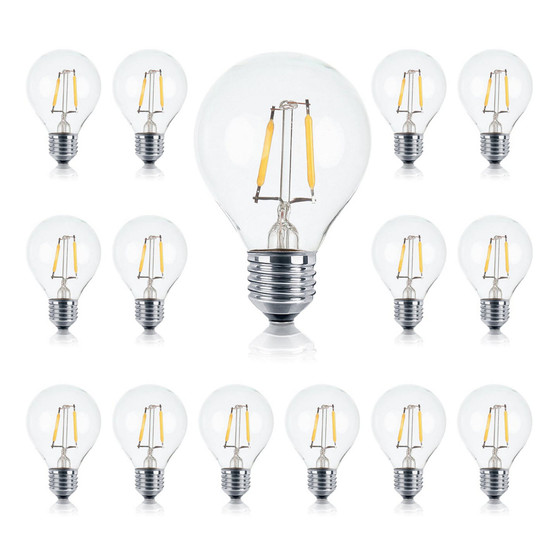 15 Pack Bulbs - G40 Bulb, 1 Watt, 2700K Soft White Hue
