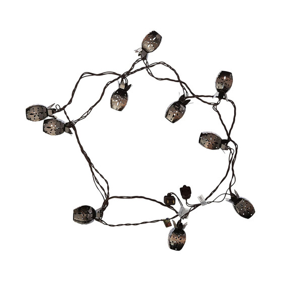 Four Seasons Sienna FS Pineapple Set String Lights, Brown, 10'