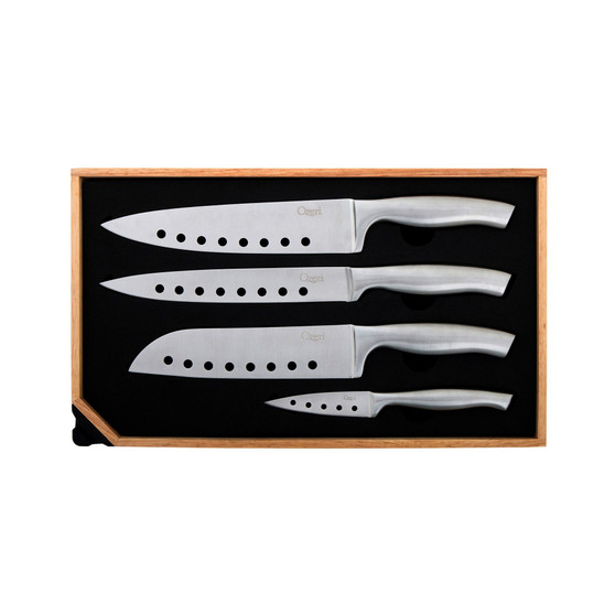 5-Piece Japanese Stainless Steel Knife and Sharpener Set