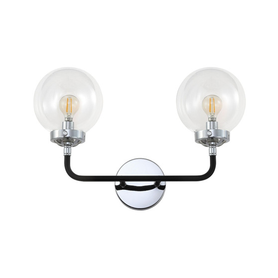Caleb 2-Light 18" Brass Wall Sconce