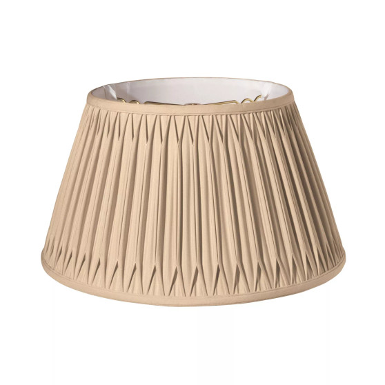 Cloth&Wire Slant Shallow Drum with Double Smocked Pleat Softback Lampshade