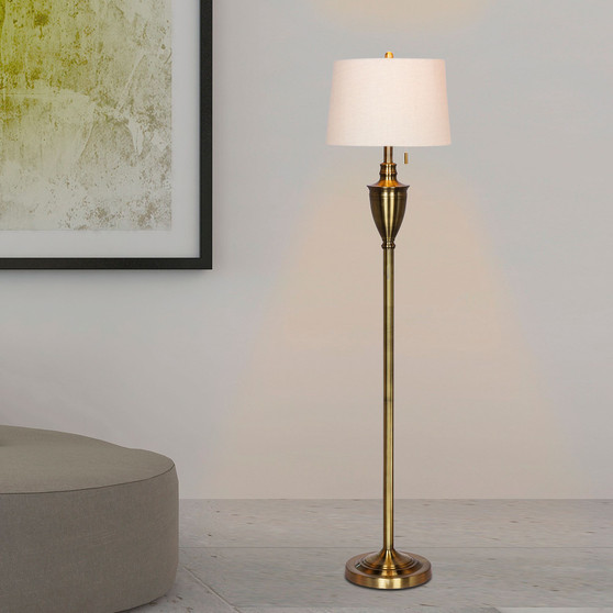 1589AB 61" Antique Classic Urn Floor Lamp
