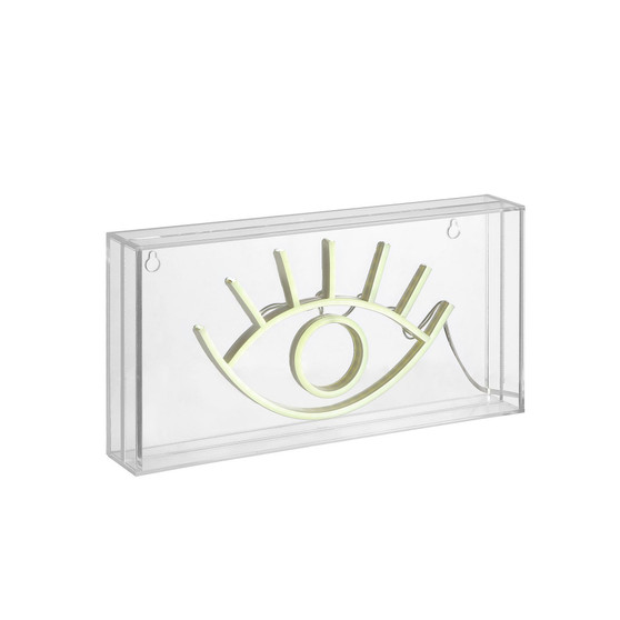 Eye Contemporary Glam Acrylic Box USB Operated LED Neon Light