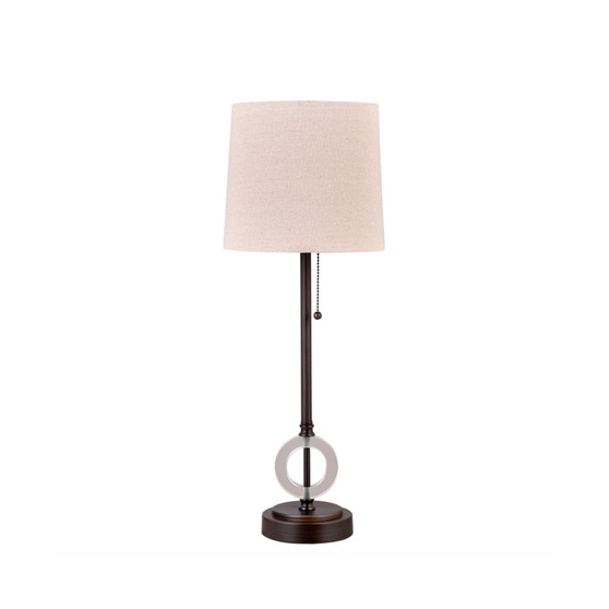 Crystal Table Lamp with USB Port