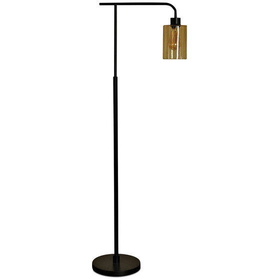 Seeded Amber Floor Lamp