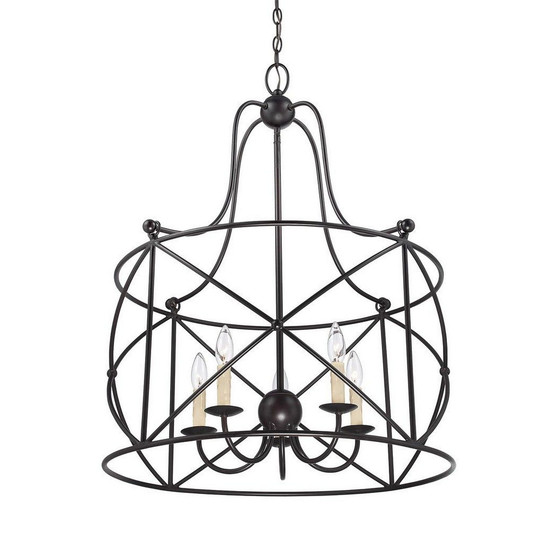 Seneca 5-Light Pendant in English Bronze