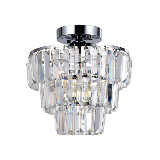 Mini Flush Mount Chandelier K9 Crystal Ceiling Light Fixtures