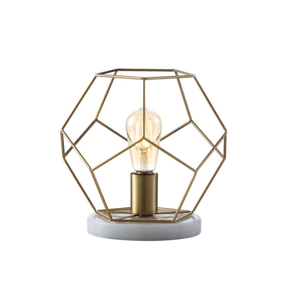 James 10" Metal/Marble LED Table Lamp