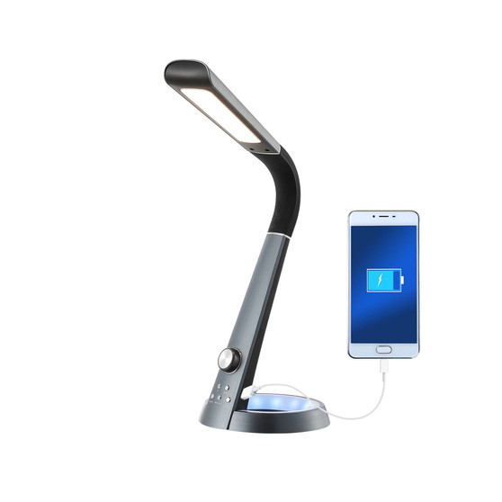 Milton Aluminum Contemporary Minimalist Adjustable Head Dimmable USB Charging LED Task Lamp