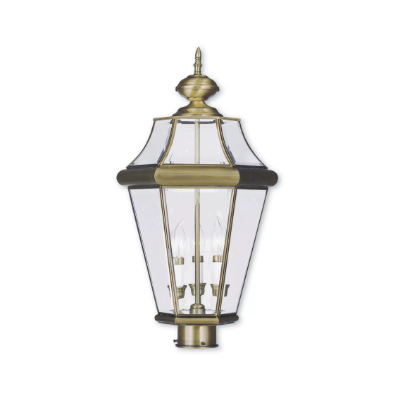 CLOSEOUT!   Georgetown 3-Light Outdoor Post Lantern