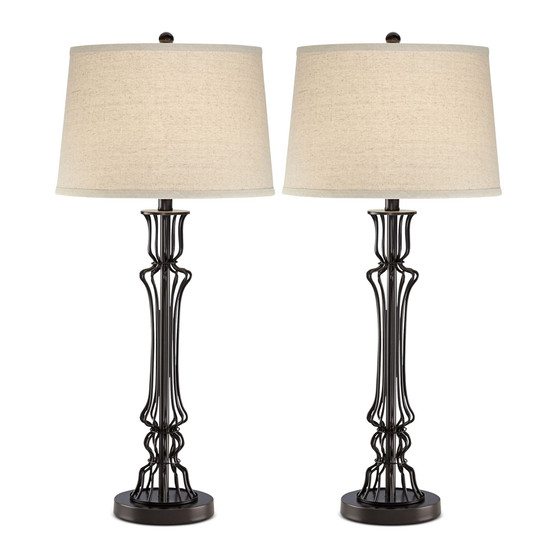 Pacific Coast Set of 2 Wire Column Table Lamps, Created for Macy's