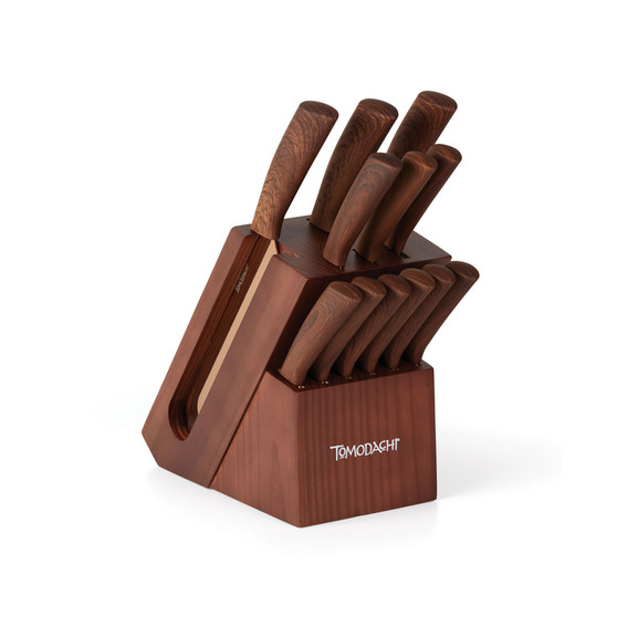 13 Piece Raintree Copper Block Cutlery Set