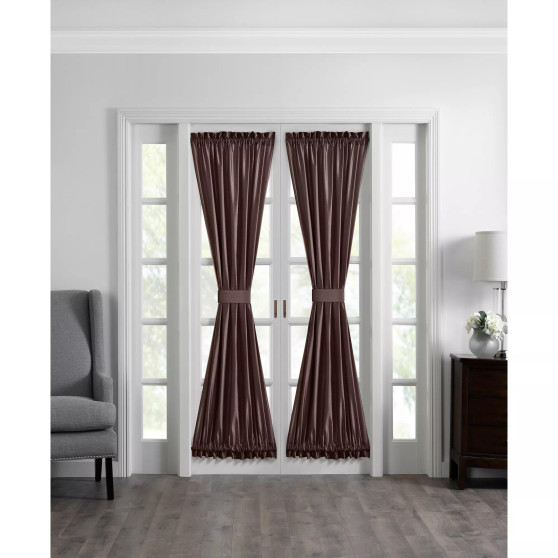 Colette Faux Silk 28" x 72" Sidelight Door Window Panel