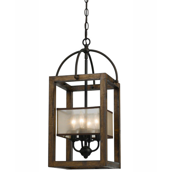 4-Light Large Mission Chandelier