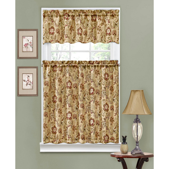 Navarra 26" x 36" Tier and 52" x 14" Valance Set