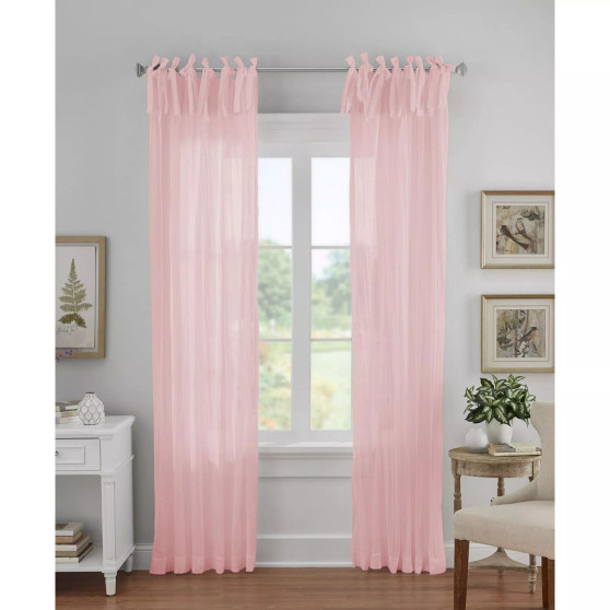Jolie 52" x 84" Crushed Semi-Sheer Curtain Panel