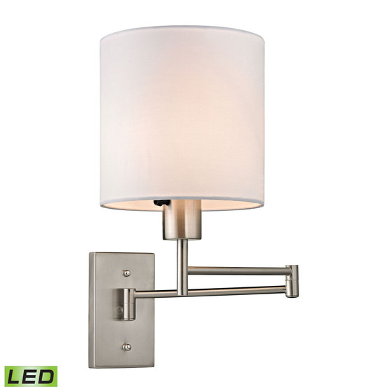 Carson Collection 1 light swingarm WALL SCONCE in Brushed Nickel