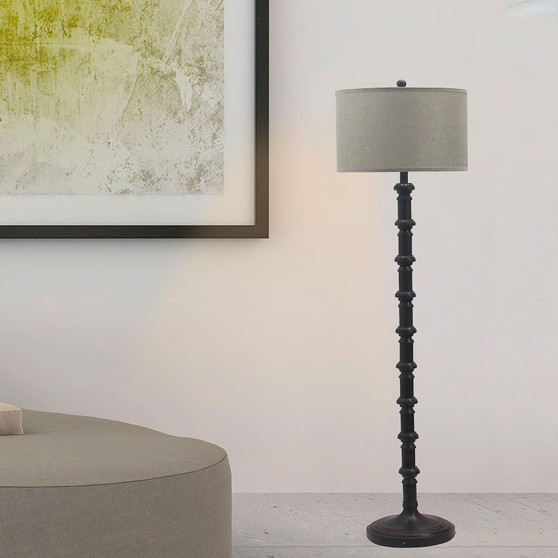 1597ORB 63" Metal Stacked Floor Lamp