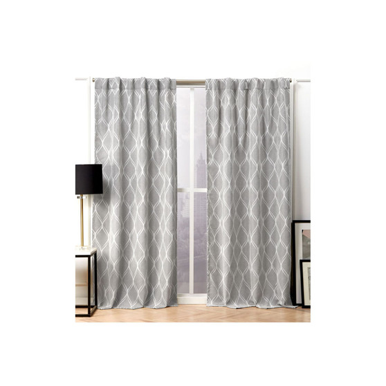 Circuit Blackout Hidden Tab Top Curtain Panel Pair, 52" X 96"