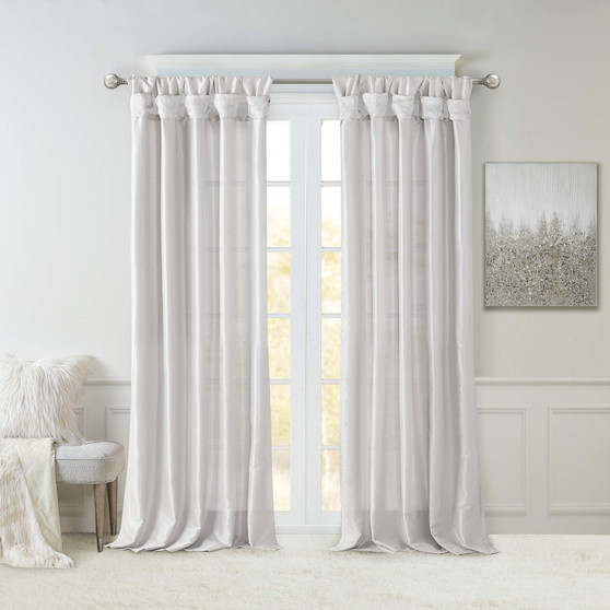 Emilia Twist Tab Lined Window Curtain 108" Panel -MP40-6328