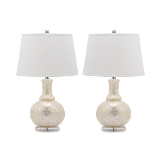 Set of 2 Shelley Gourd Shell Table Lamps