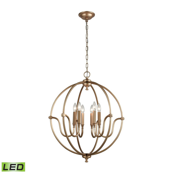 Stanton 6 Light Chandelier in Matte Gold