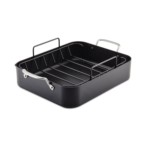 Hard-Anodized Roaster & Rack Set
