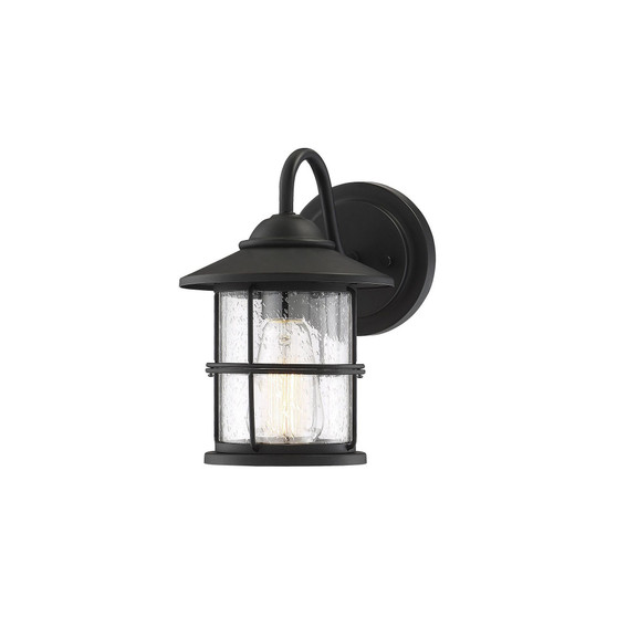 1-Light Wall Sconce In Matte Black