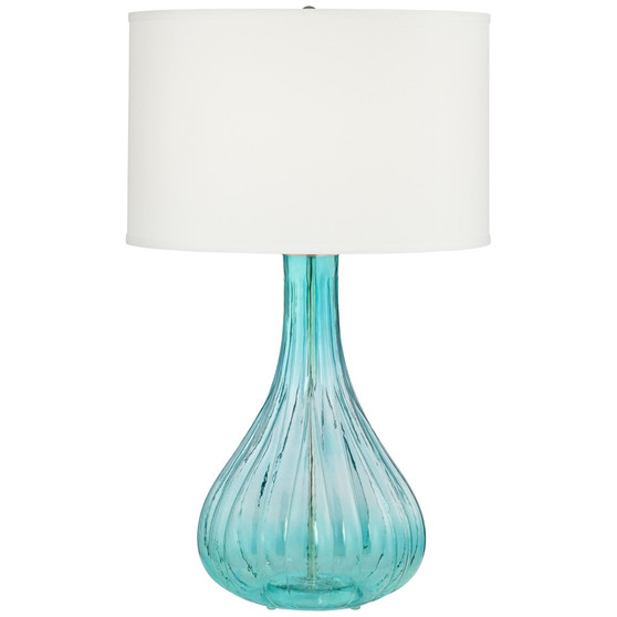 Blue Green Glass Vase