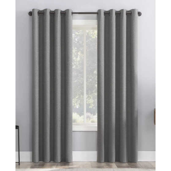 Channing Grid Texture Blackout Grommet Curtain Panel, 96" x 50"